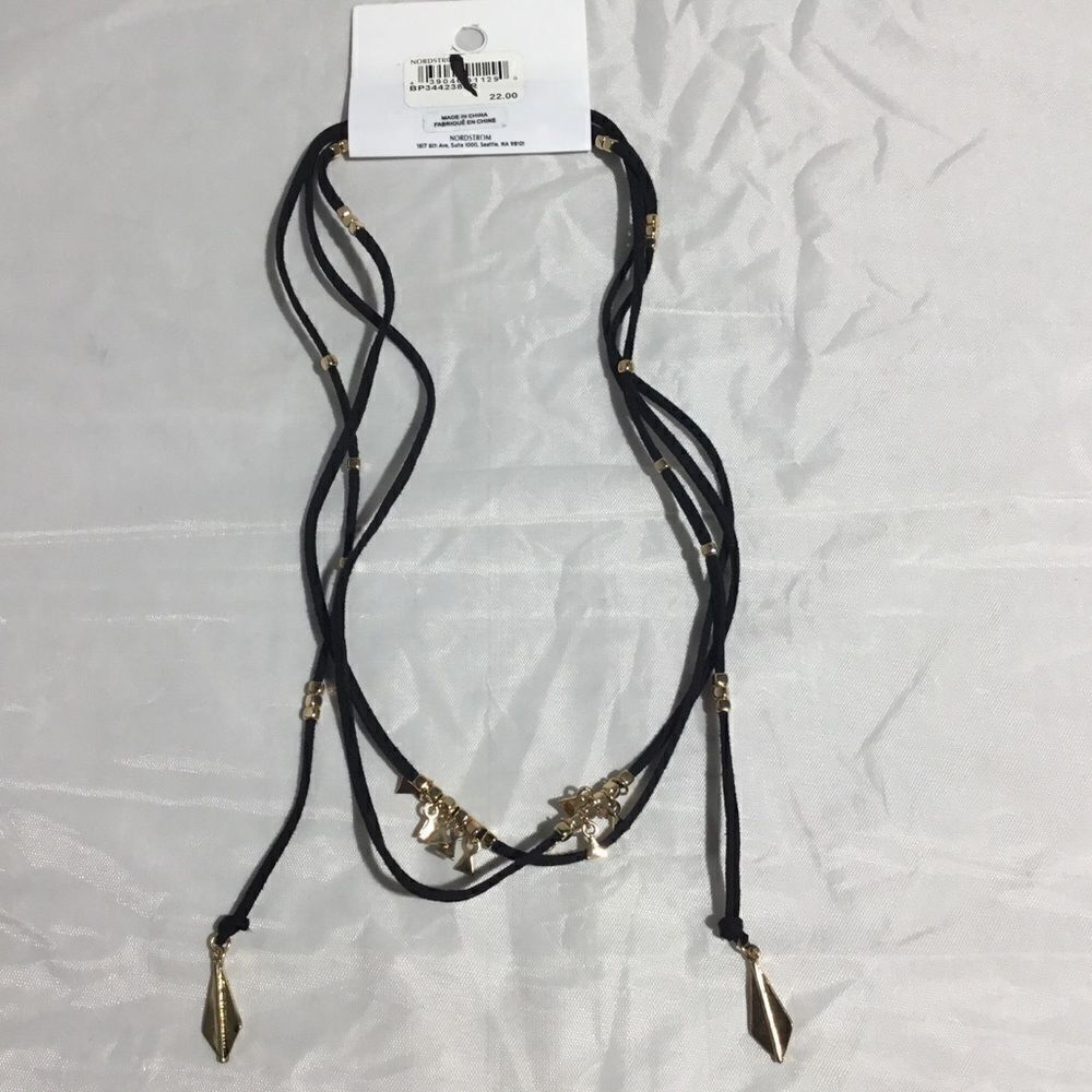 BP. Faux Suede Beaded Wrap Necklace (E2) - Picture 3 of 4